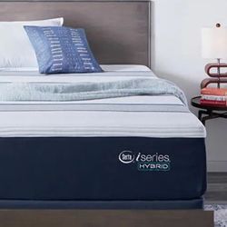 Queen Size Mattress Serta iSeries Hybrid Of 14 Inches Thick Firm New From Factory Same Day Delivery 