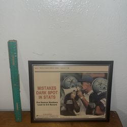 Dallas Cowboys Landry Magazine Print Ad Frame 