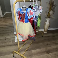 Metal Clothing Rack with Wheels 43.3 Inches Rolling Clothes Garment Coat Rack with Bottom Shelf Clothing Rack for Hanging Clothes