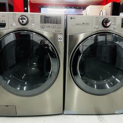 Lg Steam Gas Front Load Set-Stackable