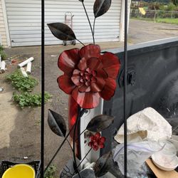 Rose Flower Wall Art 36” X 12”