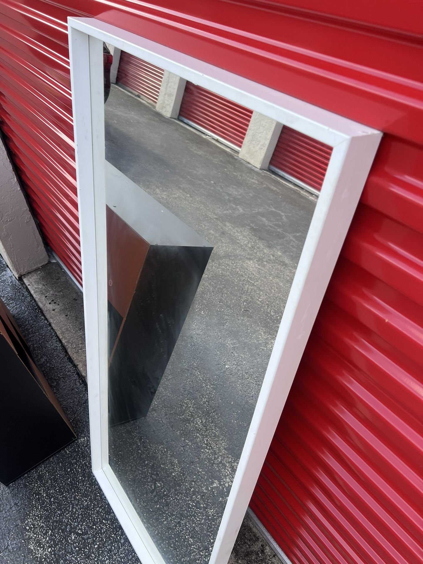 IKEA, full body tall mirror white