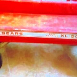A super cool/RARE and highly collectible vintage SEARS XL pull wagon. $130 FIRM.  I paid $130 plus shipping for it 10 years ago for its body only.   G
