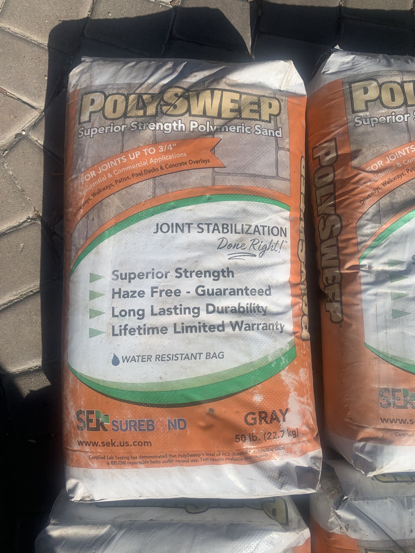 Pavers Joints . Poly Sweep. $18. Each Bag.