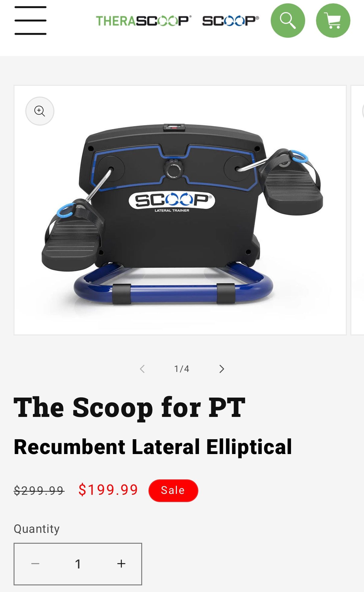 Scoop Under Desk Lateral Elliptical/Bike