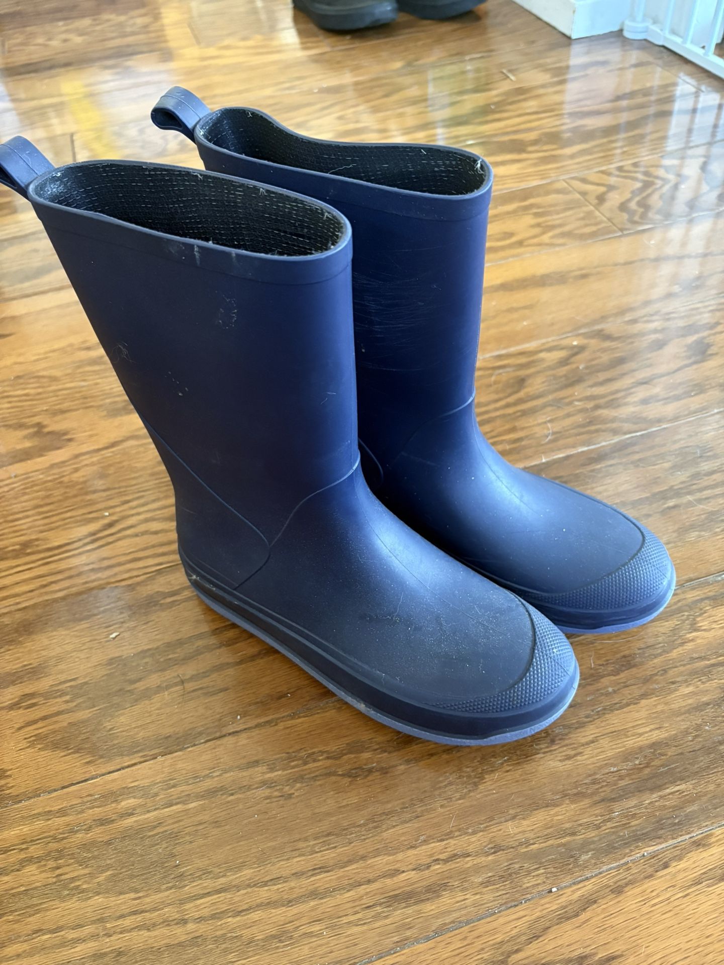 Boys Rain Boots - Cat & Jack Size 4 Navy Blue