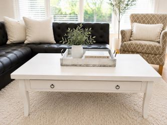 🤍 Handcrafted & Professionally Refinished Coffee Table