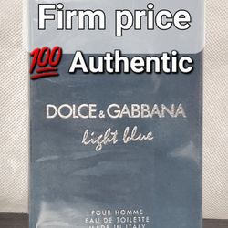 New Dolce & Gabbana Light Blue Cologne 