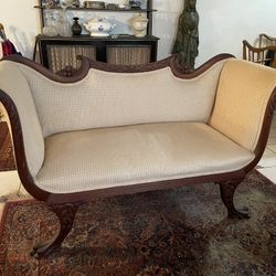 Rococo Revival Mahogany Settee