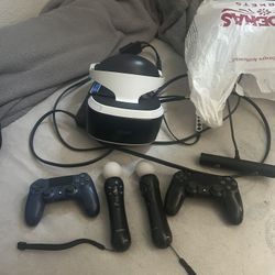 Psvr And Controllers With Camera And Ps5 Adapter (No Console Just The Psvr And All The Wires)