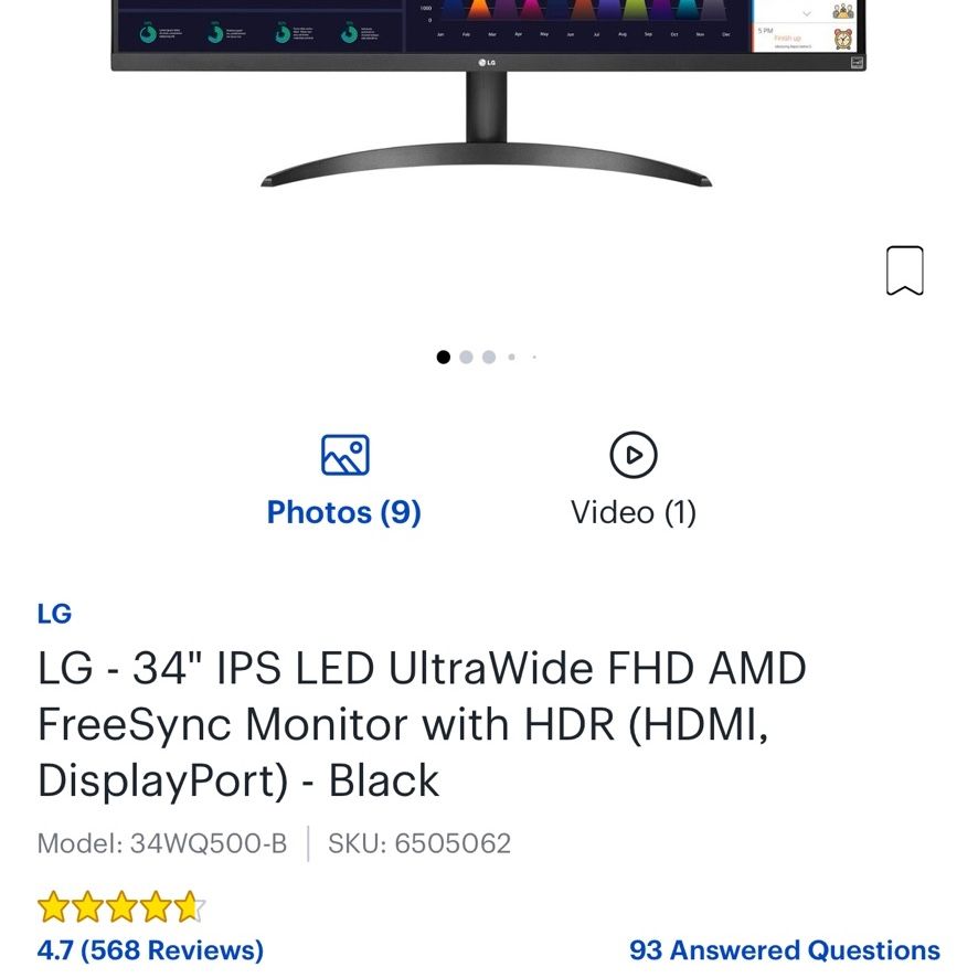 Lg 34 ips led ultrawide fhd amd freesync monitor review free delivery