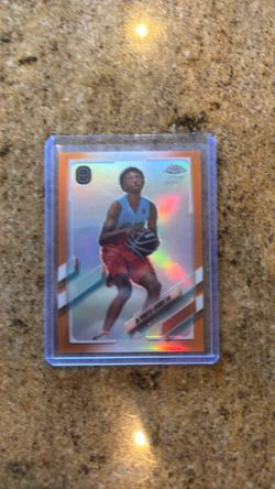 Chrome Basketball Card Orange Refractor