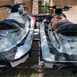 SEADOO AND WAVERUNNER WITH TRAILER RUNS GREAT