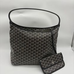 Goyard Boheme Hobo PM Shoulder Bag Pouch Black Purse 