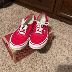 Red authentic Vans