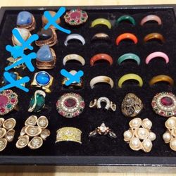 LOT'S RINGS 💍 ( MOSTLY ADJUSTABLE & SIZE 7-8 ) ♥️ $3 - $5 -$7 EACH!!
