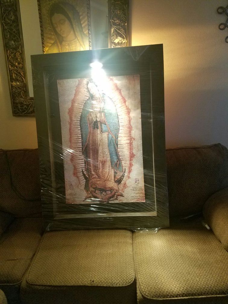 Cuadros de la virgen de Guadalupe con luz