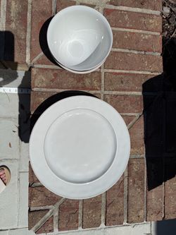 Pottery Barn Large Plates and Bowl Set (4 of each)