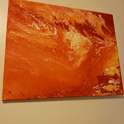 Big beautiful new canvas painting unique 1 of a kind $45 firm must pick up Broadway and apache bucke
