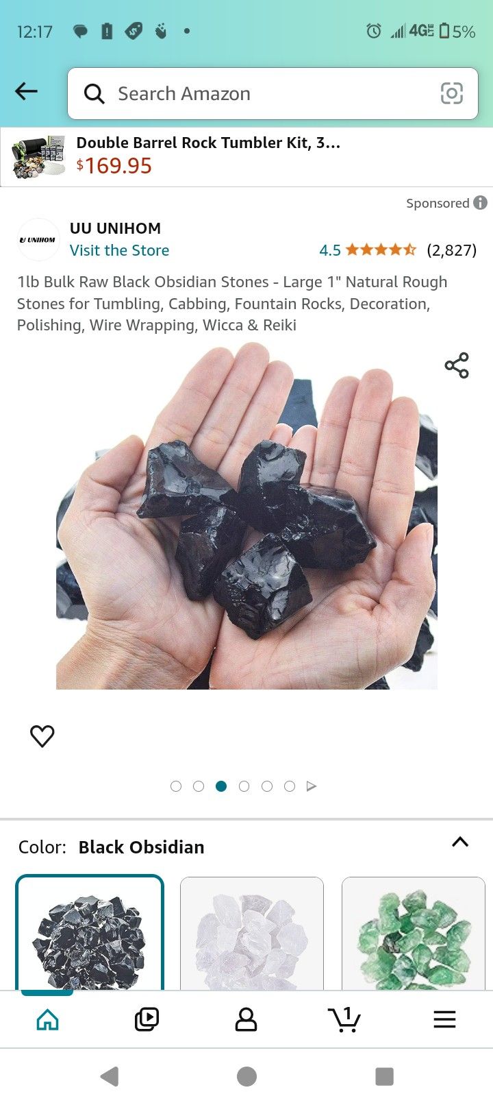 LG Nuggets Obsidian In Rough Collectable Crystals