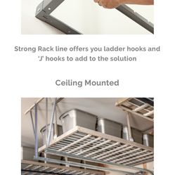 4ft X 8ft Overhead Adjustable Metal Garage Ceiling Storage Rack 