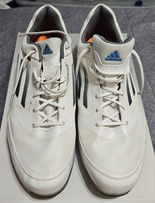 Used Once Adidas Men's Adizero Sport II Golf Shoes White/Grey Q46943, Size 15