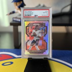 2021 Prizm - Justin Fields Silver Prizm (RC) PSA 10 Gem Mint #334 🔥