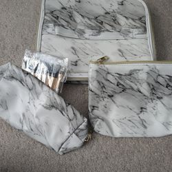 Makeup Bag And Brush Set
