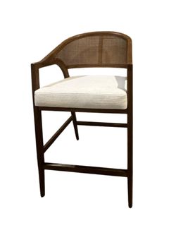 Modern Cane Back Counter Stool