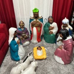 African American Complete Nativity Scene 