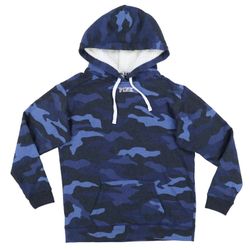 NEW Victorias secret PINK Blue Camo Sherpa Hoodie Size Small