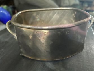 Small Vintage Brass Bucket Oval Trinket /Change /Card /car Key Holder /or Planter 🌺