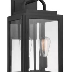 Progress Lighting P560176 Grandbury Black 2-Light 17 in. Tall Outdoor Wall Sonce