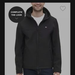 MENS ALMOST NEW AUTHENTIC TOMMY HILFIGER  HEAVYWEIGHT SOFT SHELL HOODED JACKET 
