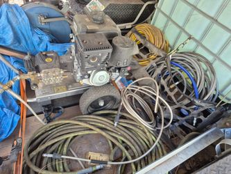 Power washer set up