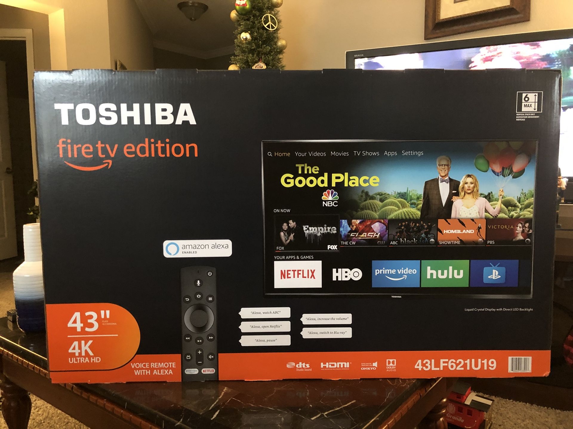 TOSHIBA 43” Fire tv edition SMART 4K ULTRA HD with/voice remote with ALEXA $350