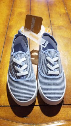 New girls (big girls) size 4 striped slip-on casual tennis shoes Gymboree
