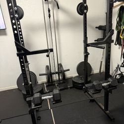 Titan T2 Squat Rack With Attachments NO WEIGHTS