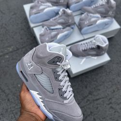 Wolf Grey 5s Mens sizes