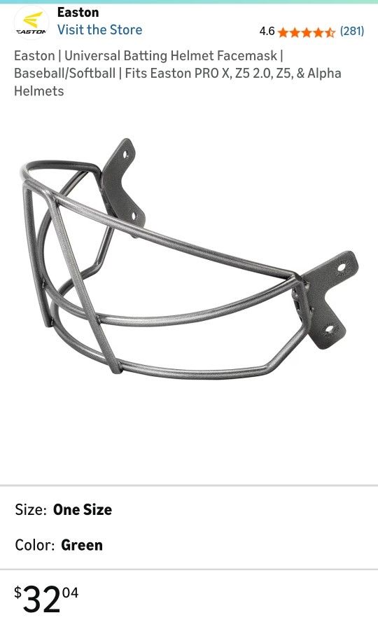 Easton Baseball /softball Mask 2.0