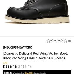 Red Wing Boots Mens Size 9