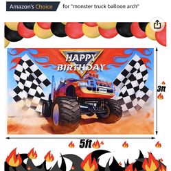 Background Monster Truck And Race Cone