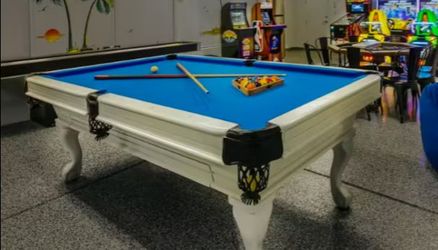 Beautiful off white pool table