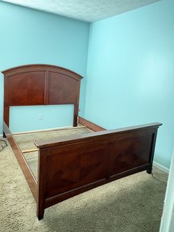 Cherry Wood Queen Bed Frame