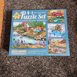 Set Of Four 300 Piece Puzzles