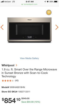 Whirlpool microwave