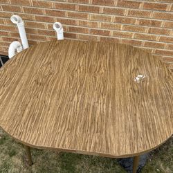 Wooden Kitchen/ Or Dining Room Oval Table 