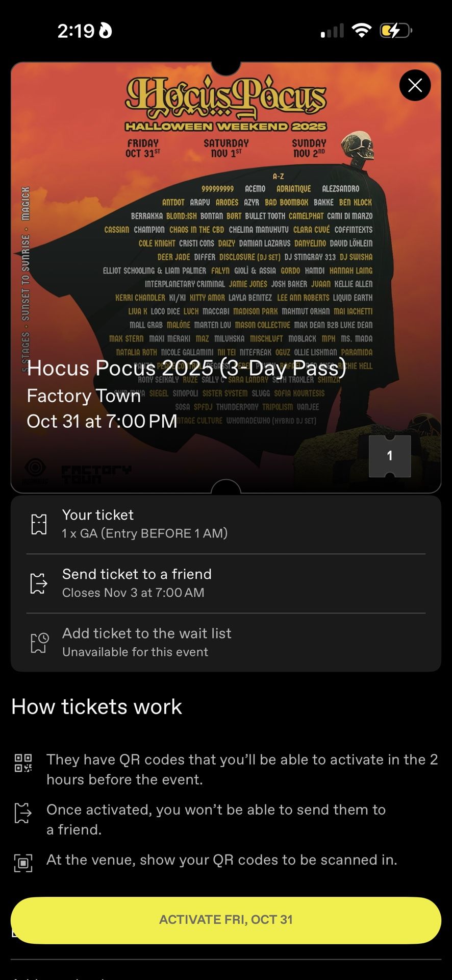 Factory Town (Pass 3 Days)