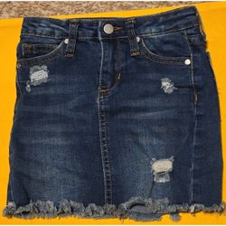 Joe's Jeans Girls Markie Denim Skirt Frayed Hem Size 5 Blue Mini