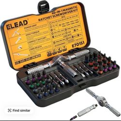 GLEAD E70151 40pc Magnetic Ratchet Screwdriver Bit Set Torx Tool Kit New